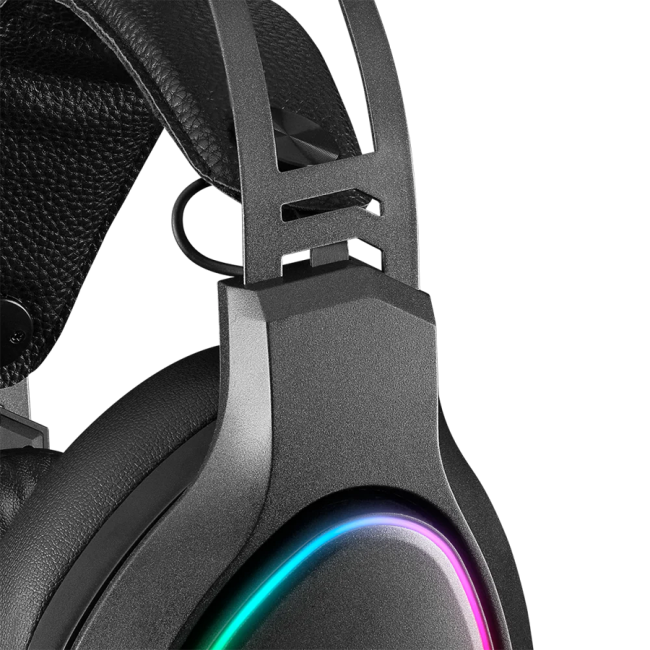 Slušalice sa mikrofonom gaming RAMPAGE RMX-G7 SNIPER Black RGB Illuminated,with Flexible Microphone Gaming, Headset - Image 5