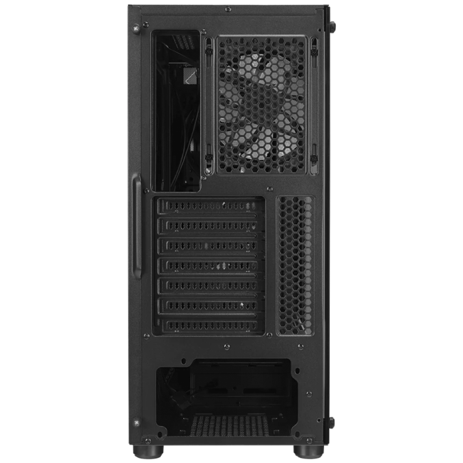 Kućište gaming RAMPAGE AZZA V1 Tempered Glass Black 3*12CM Black 1* 12CM ARGB Fan ATX Mid-T Gaming Player Case - Image 7