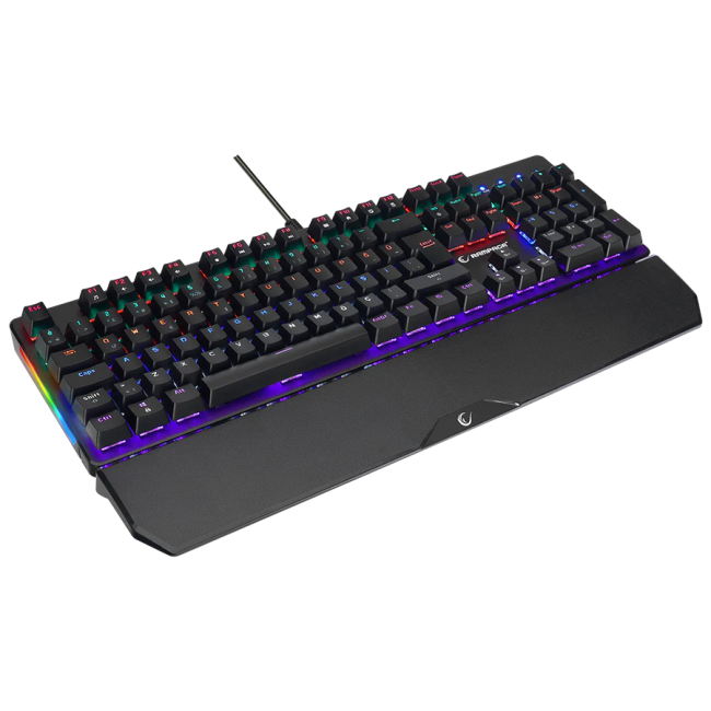 Tastatura gaming RAMPAGE KB-R86 UMBRA Black USB Rainbow Backlit Blue Switch US Layout Mechanical - Image 4