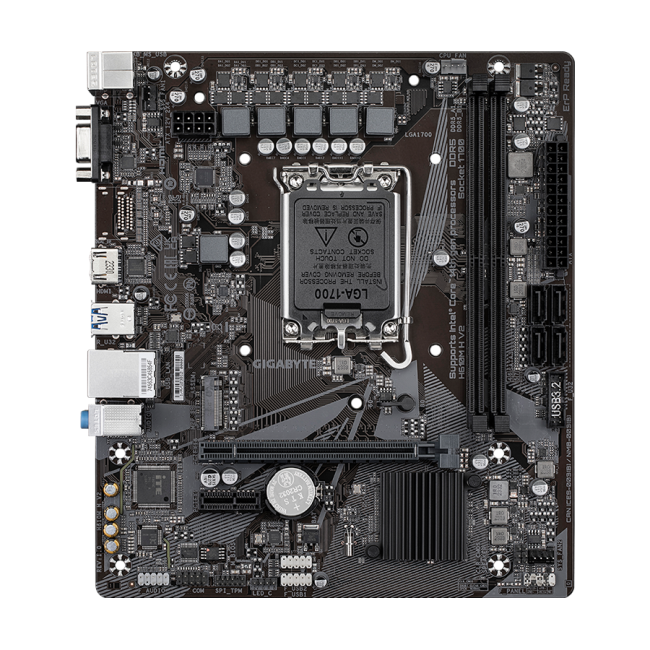 Gigabyte MB H610M H V2 G10, LGA1700; 2xDDR5 up to 96GB 1xM.2; 4x SATA, HDMI, 1xPS2; 6xUSB - Image 2
