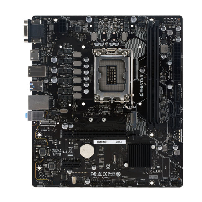 MB BIOSTAR H610MHP 2.0, mATX, Soc 1700, DDR4, M.2, GbE LAN, HDMI, VGA - Image 2