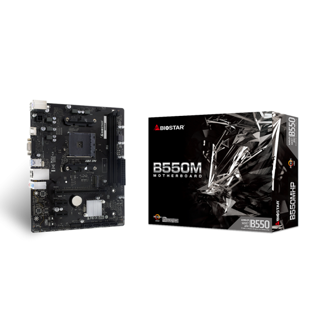 MB BIOSTAR B550MHP, mATX, Soc AM4,  DDR4, M.2, GbE LAN, HDMI, VGA