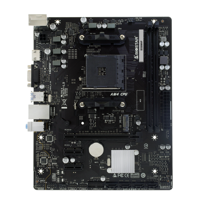MB BIOSTAR B550MHP, mATX, Soc AM4,  DDR4, M.2, GbE LAN, HDMI, VGA - Image 2