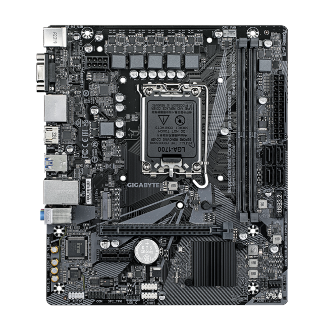 GIGABYTE MB H610M S2H V3 DDR4 LGA1700; 2xDDR4; M.2; 4xSATA 6xUSB, HDMI, 2xDP, DVI, VGA - Image 2