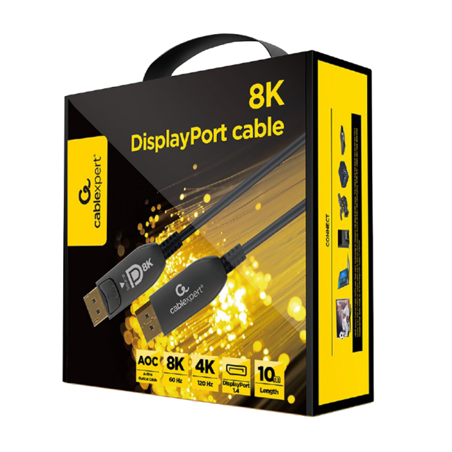 DisplayPort kabal 10m GEMBIRD, muški DisplayPort na muški DisplayPort Active Optical (AOC) 8K AOC Premium Series, CC-DP8K-AOC-10M - Image 3