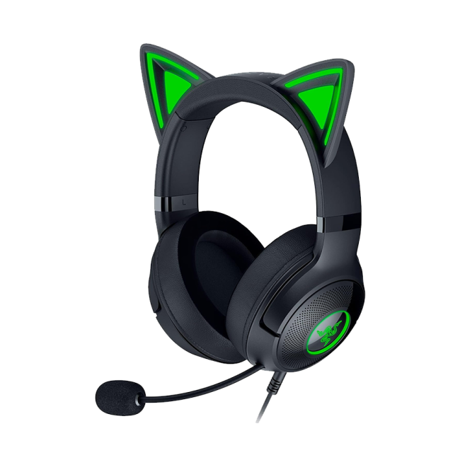 Slušalice Razer Kraken Kitty V2 - USB Headset with RGB Kitty Ears - Black - FRML Packaging RZ04-04730100-R3M1