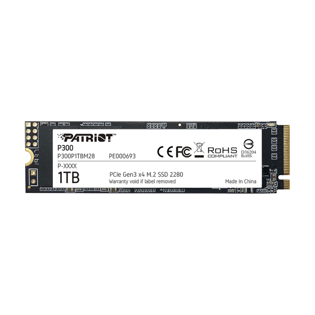 PATRIOT SSD M.2 NVMe P300 2280 PCIe 1TB Low-Power Consumption SSD P300P1TBM28
