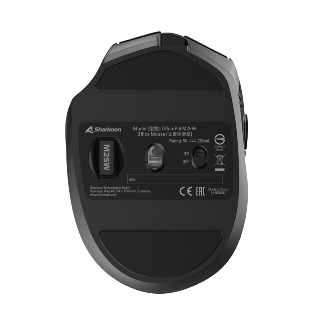 Miš SHARKOON OfficePal M25W Black, wireless/wire dual mode - Image 2