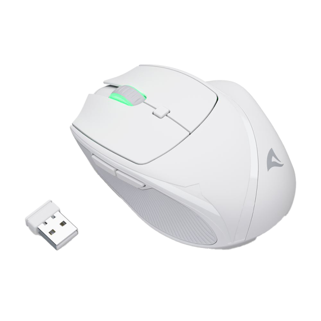 Miš SHARKOON OfficePal M25W White, wireless/wire dual mode - Image 3
