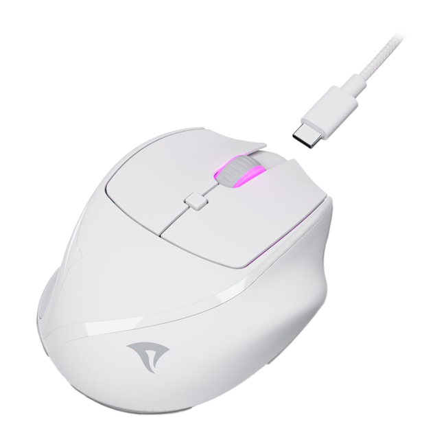 Miš SHARKOON OfficePal M25W White, wireless/wire dual mode - Image 4