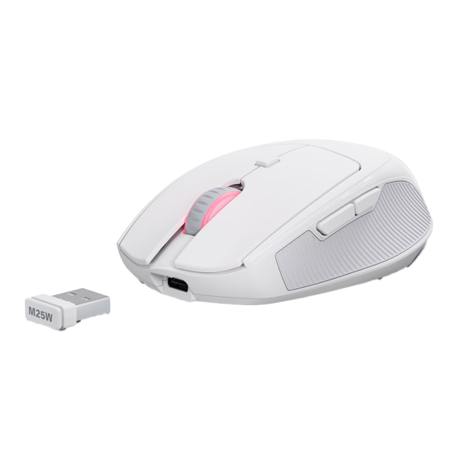 Miš SHARKOON OfficePal M25W White, wireless/wire dual mode - Image 5