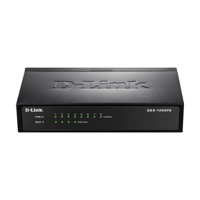 SWITCH 8 portni  D-LINK  POE, DES-1008PA