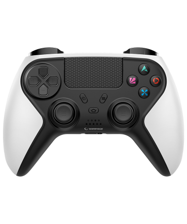 Game Pad gaming RAMPAGE Snopy Tactic White Bluetooth Dual Vibration PS4 Gamepad Joypad, 40929