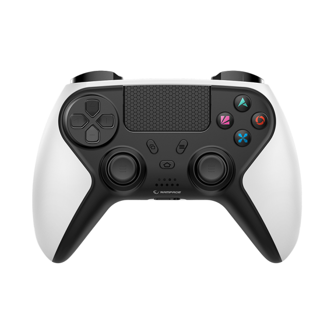 Game Pad gaming RAMPAGE Snopy Tactic White Bluetooth Dual Vibration PS4 Gamepad Joypad, 40929