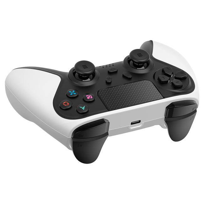 Game Pad gaming RAMPAGE Snopy Tactic White Bluetooth Dual Vibration PS4 Gamepad Joypad, 40929 - Image 5