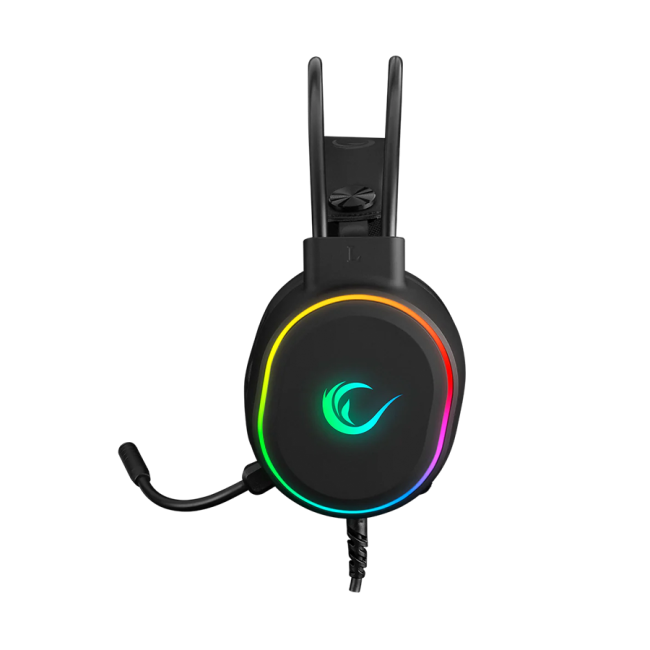Slušalice sa mikrofonom gaming RAMPAGE ROGUE BLACK USB RGB Led Gaming Headset with Long flexible Microphone. In Line Control, 36162 - Image 3