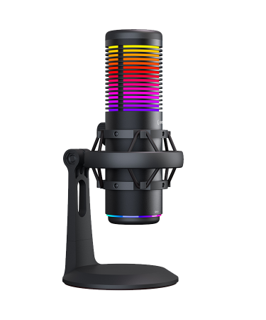 Mikrofon gaming RAMPAGE Bemol RGB Black Microphone with Shock Mount and Pop Filter for Gaming, Streaming, Podcasts, 41147