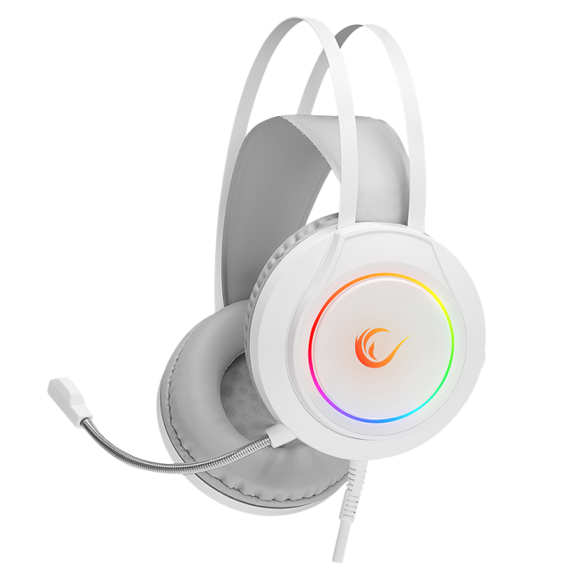Slušalice sa mikrofonom gaming  RAMPAGE RM-K45 ORBIT-S White RGB Led 7.1 Gaming Headset with Microphone, 40794