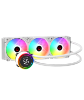 CPU hladnjak AIO Liquid RAMPAGE HELIOS C17 White 12cm Fan Temperature Display Intel LGA1700/AMD AM5 ARGB 360mm Liquid Cooling CPU Fan 40918