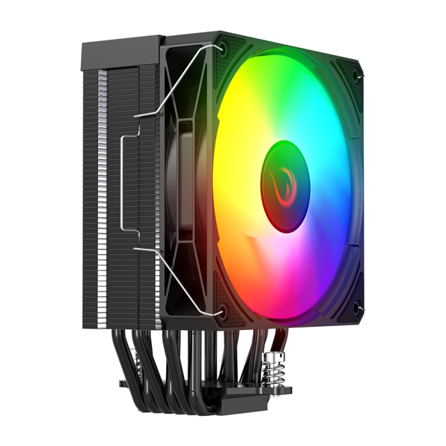 CPU hladnjak RAMPAGE OCTAGON C70 Black 63CFM 12cm ARGB Temperature Display AM5/LGA1700 Compatible Air Cooled CPU Fan, 41402