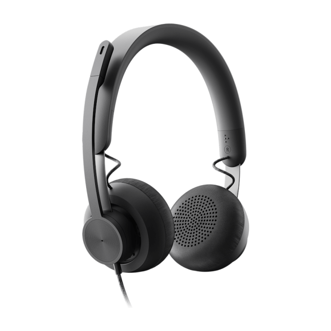 Slušalice sa mikrofonom Logitech Zone Wired MSFT Teams USB black MICROSOFT CERTIFIED, USB-C, USB-A adapter included, 981-000870 - Image 2