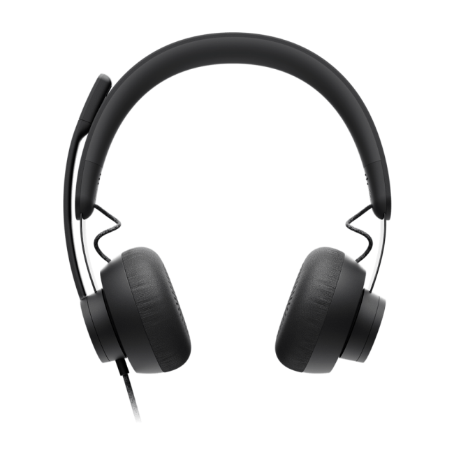 Slušalice sa mikrofonom Logitech Zone Wired MSFT Teams USB black MICROSOFT CERTIFIED, USB-C, USB-A adapter included, 981-000870 - Image 3