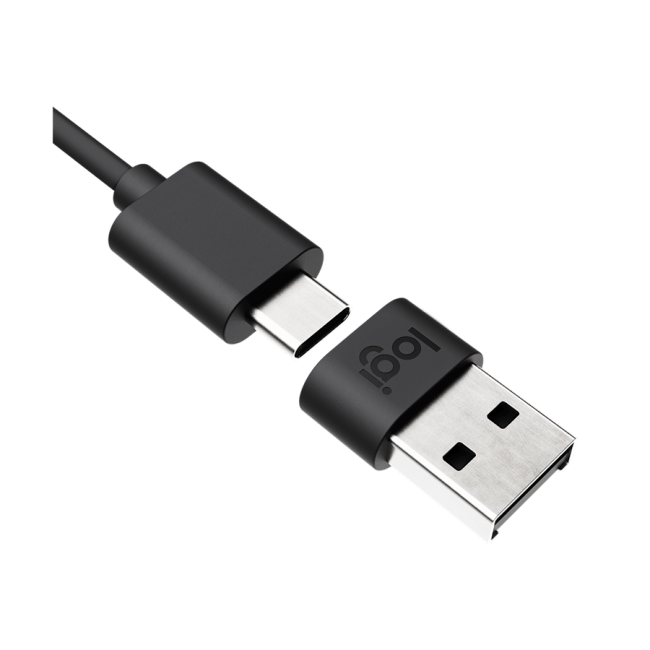 Slušalice sa mikrofonom Logitech Zone Wired MSFT Teams USB black MICROSOFT CERTIFIED, USB-C, USB-A adapter included, 981-000870 - Image 5