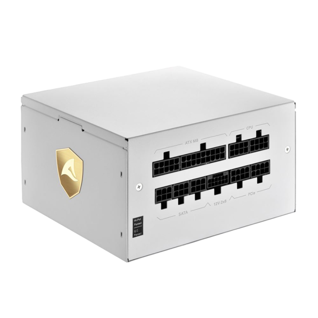 Napojna jedinica SHARKOON gaming Rebel P20 750W WHITE ATX 3.1, LLC+DC-to-DC, Fully-Modular, Cybenetics Gold - Image 6