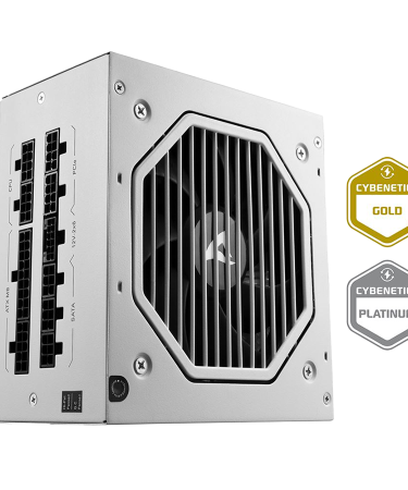 Napojna jedinica SHARKOON gaming Rebel P20 850W WHITE ATX 3.1, LLC+DC-to-DC, Fully-Modular, Cybenetics Gold