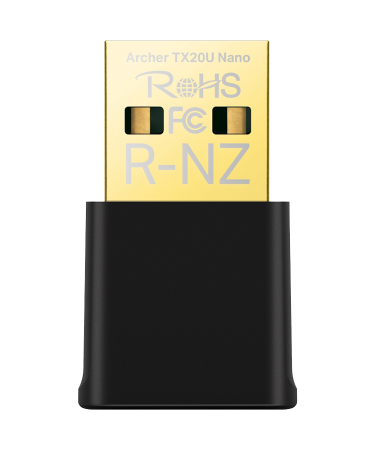 TP-Link ARCHER-TX20U-NANO AX1800 Nano Dual Band Wi-Fi 6 USB Adapter, 1201 Mbps at 5 GHz + 574 Mbps at 2.4 GHz, 2xInternal Antennas, USB 2.0, MU-MIMO