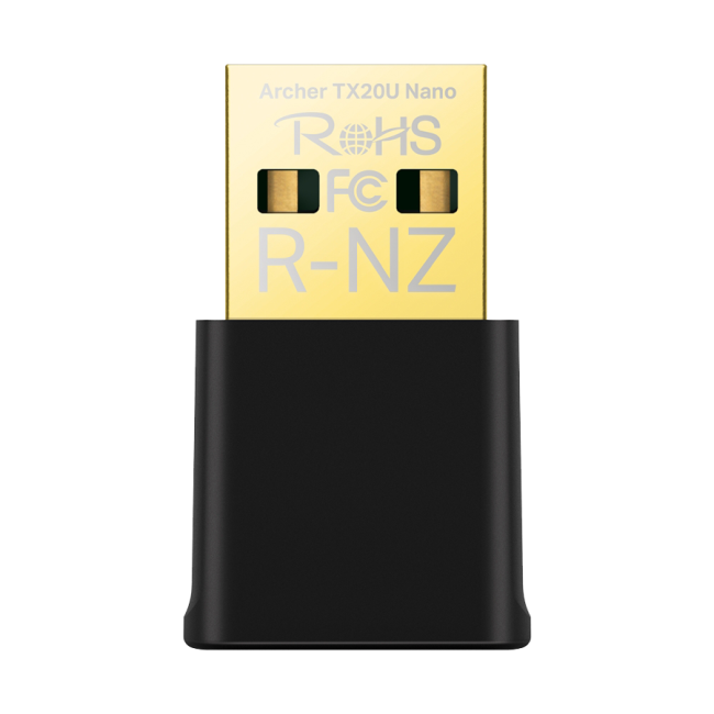 TP-Link ARCHER-TX20U-NANO AX1800 Nano Dual Band Wi-Fi 6 USB Adapter, 1201 Mbps at 5 GHz + 574 Mbps at 2.4 GHz, 2xInternal Antennas, USB 2.0, MU-MIMO