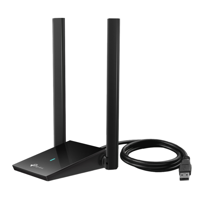 TP-Link ARCHER-TX20U-PLUS AX1800 High Gain Dual Band Wi-Fi 6 USB Adapter, 1201 Mbps at 5 GHz + 574 Mbps at 2.4 GHz, 2× High Gain External Antennas ( A
