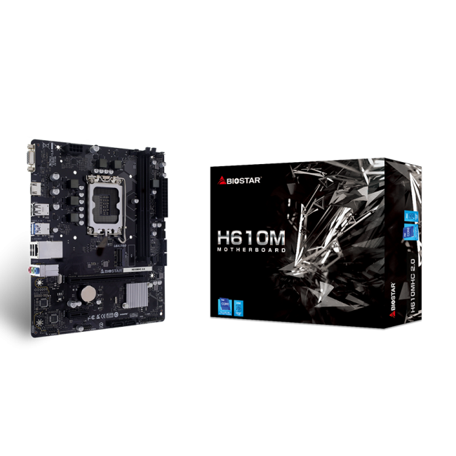 MB BIOSTAR H610MHC 2.0, mATX, Soc 1700, DDR4, M.2, LAN, HDMI, VGA