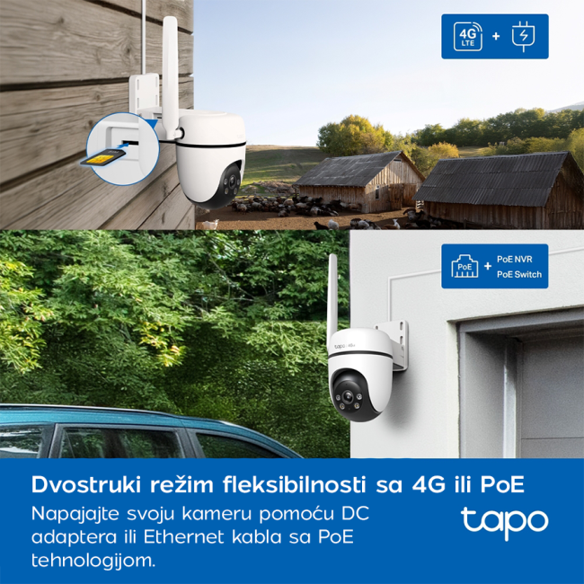 TP-Link Tapo C501GW Outdoor Pan/Tilt 4G LTE Camera, 1080p (1920x1080), 4G LTE, 1 x External Antenna, 1 x PoE Port, Horizontal 360 TAPO-C501GW - Image 13