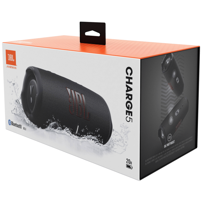 JBL Zvučnik bežični, Charge 5, Bluetooth, Power Bank, IP67 - Charge 5 Black - Image 2