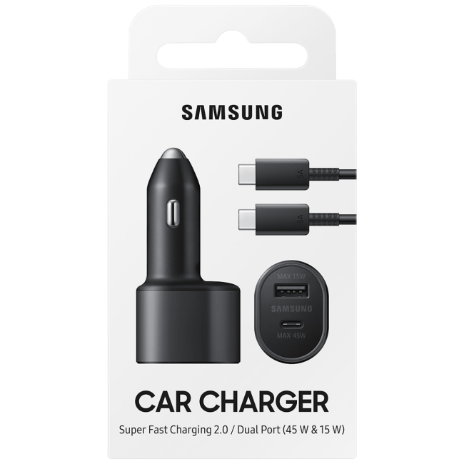 Samsung Auto punjač sa type C kabelom, brzi, USB-A, USB-C, 45W+15W - EP-L5300XB - Image 6