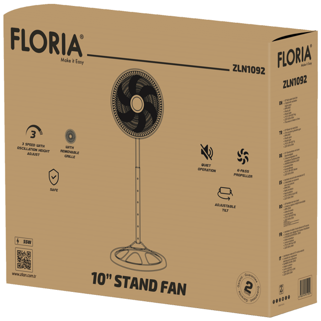Floria Ventilator sa postoljem, 55W - ZLN1092 - Image 4
