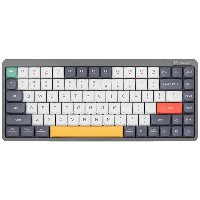 Tracer Tastatura sa osvjetljenjem, USB/BT/WiFi, gaming, mehanička - FINA 84 Grey