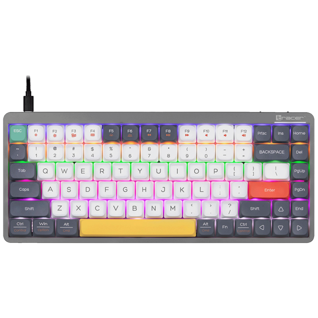 Tracer Tastatura sa osvjetljenjem, USB/BT/WiFi, gaming, mehanička - FINA 84 Grey - Image 2