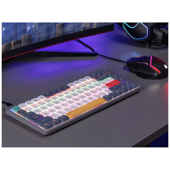 Tracer Tastatura sa osvjetljenjem, USB/BT/WiFi, gaming, mehanička - FINA 84 Grey - Image 7