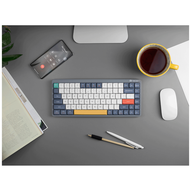 Tracer Tastatura sa osvjetljenjem, USB/BT/WiFi, gaming, mehanička - FINA 84 Grey - Image 8