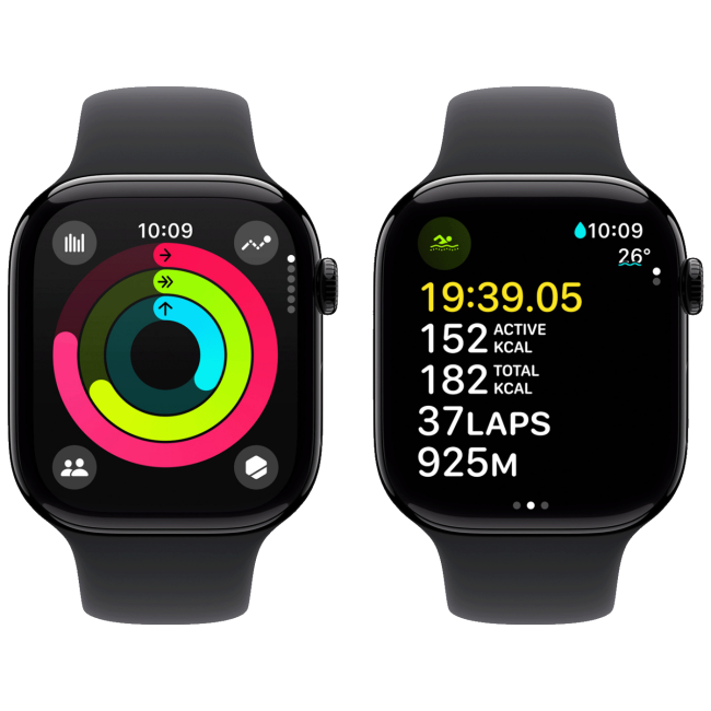 Apple Pametni sat, 1.96" LTPO3 OLED zaslon, vodootporan BT, WiFi - Watch Series 10 GPS 46mm Jet Black - Image 4
