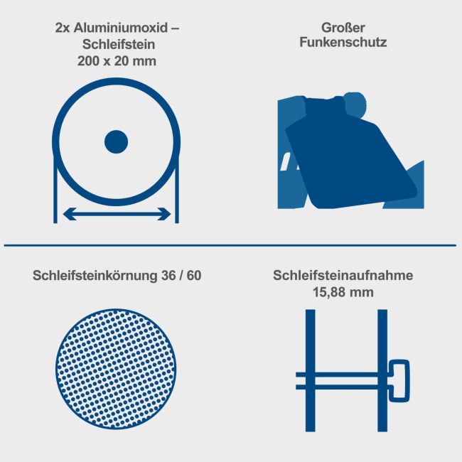 Scheppach stona dvostrana brusilica SM200L - Image 8