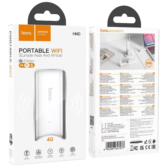 hoco. 4G mobilni WiFi router, USB, 150 Mbps - HI40 Portable WiFi - Image 5