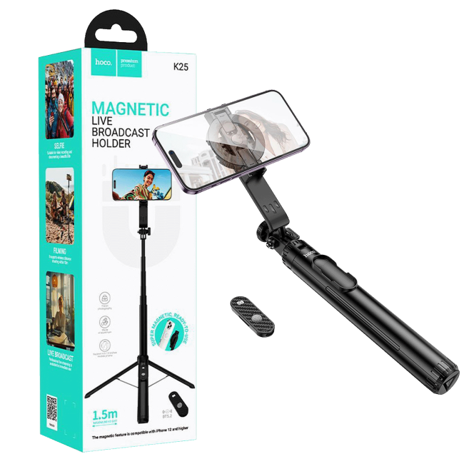 hoco. Selfie stick s bežičnim daljinskim upravljačem i stativom - K25