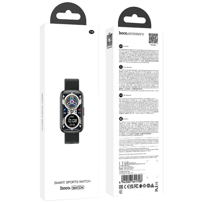 hoco. Pametni sat, 1.47" zaslon, Bluetooth, IP68 - Y25 Black - Image 5