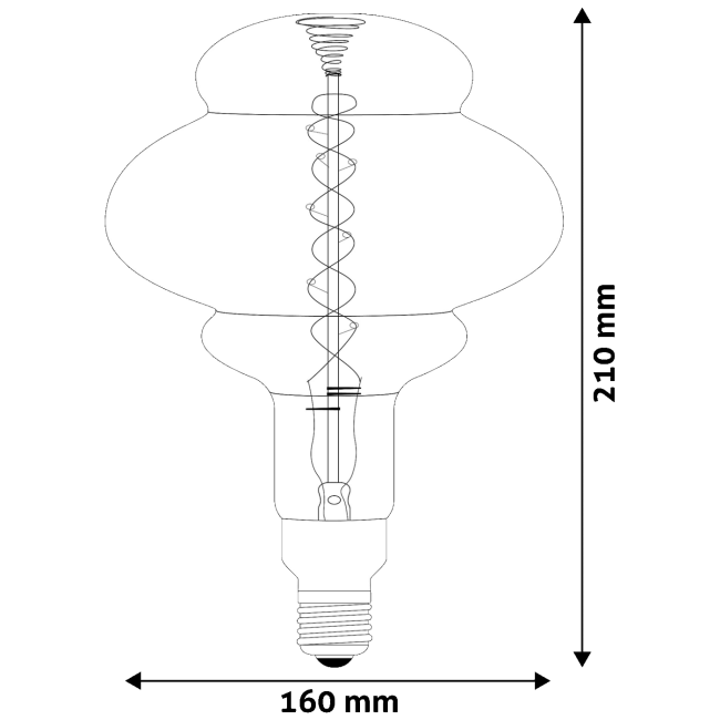 Avide Sijalica, LED 8W, E27 - Jumbo Amber 8W E27 - Image 3