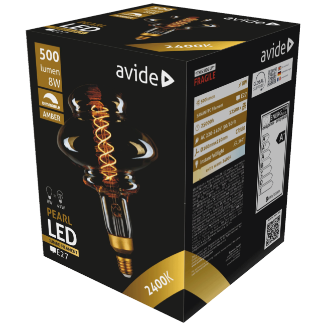 Avide Sijalica, LED 8W, E27 - Jumbo Amber 8W E27 - Image 4