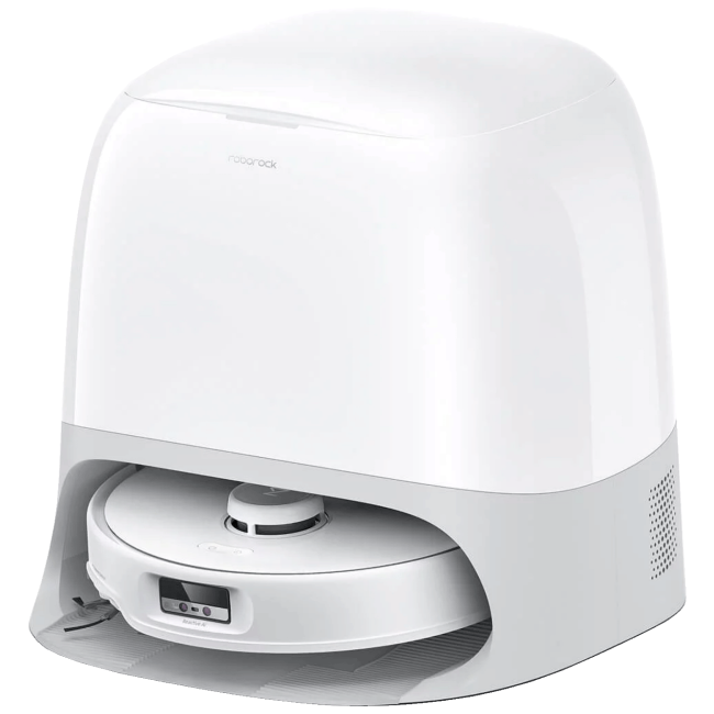Roborock Robot usisavač sa stanicom za pražnjenje, 6400 mAh, WiFi - Qrevo Curv White