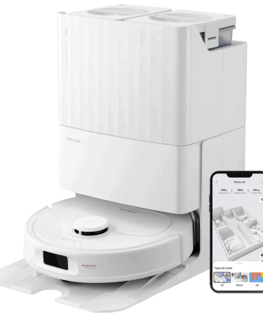 Roborock Robot usisavač sa stanicom za pražnjenje, 5200 mAh, WiFi - Qrevo S White